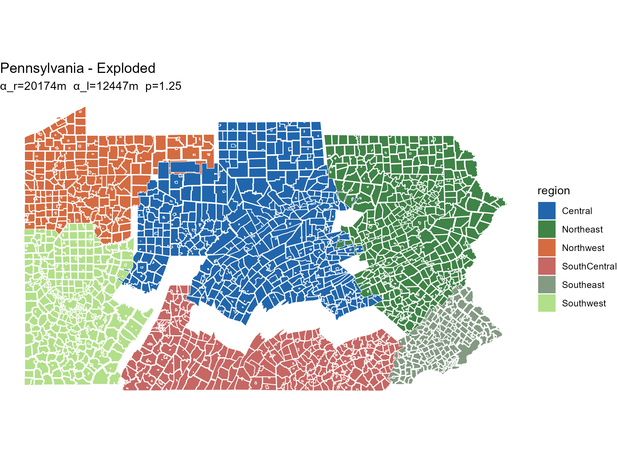 Pennsylvania formula-derived exploded layout